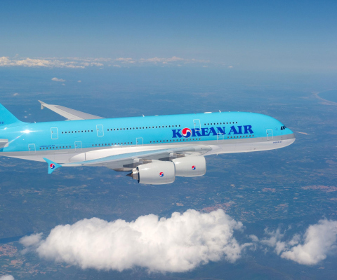 Das Korean Air flight Airbus Wallpaper 480x400