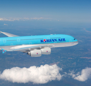 Korean Air flight Airbus - Obrázkek zdarma pro iPad Air