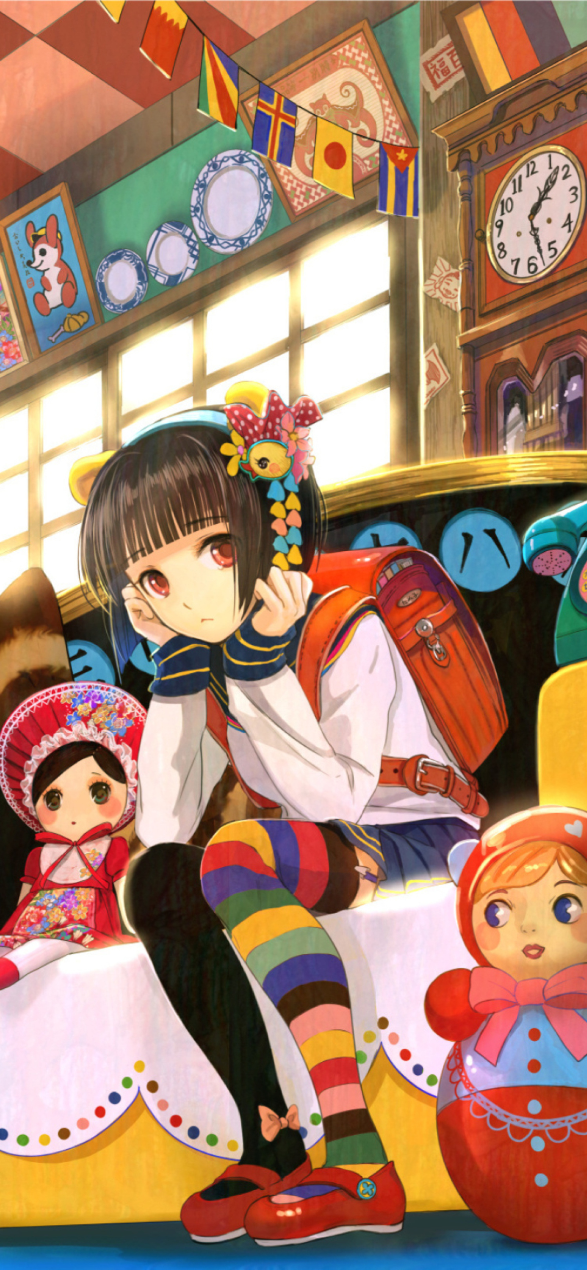 Das Anime Girl In Shop Wallpaper 1170x2532