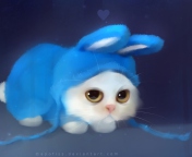 Fondo de pantalla Cute Bunny Illustration 176x144