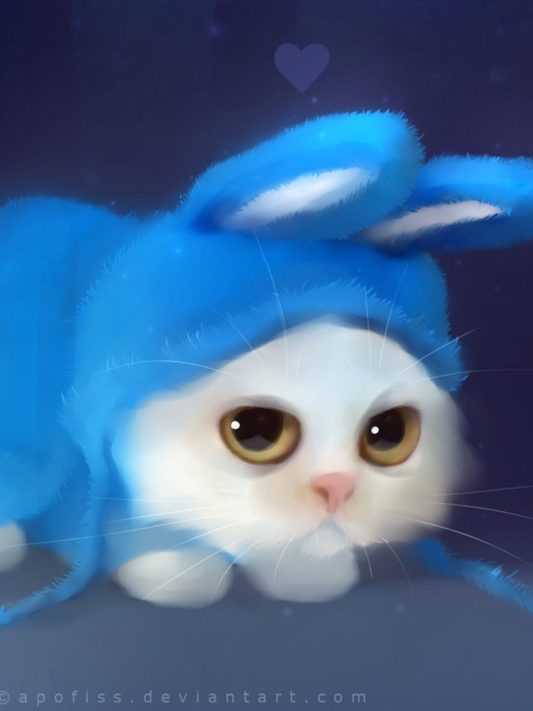 Screenshot №1 pro téma Cute Bunny Illustration 480x640