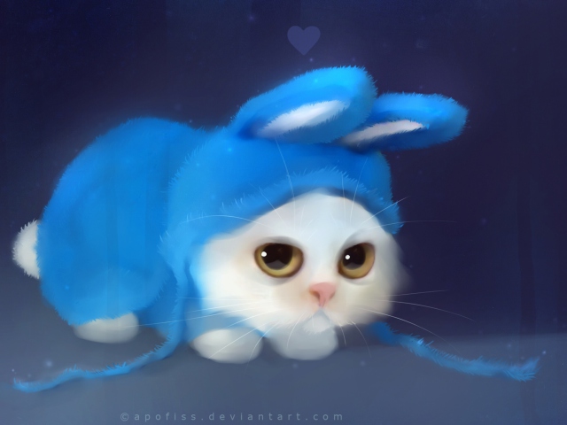 Cute Bunny Illustration wallpaper 640x480