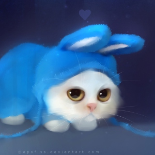 Cute Bunny Illustration - Obrázkek zdarma pro 2048x2048