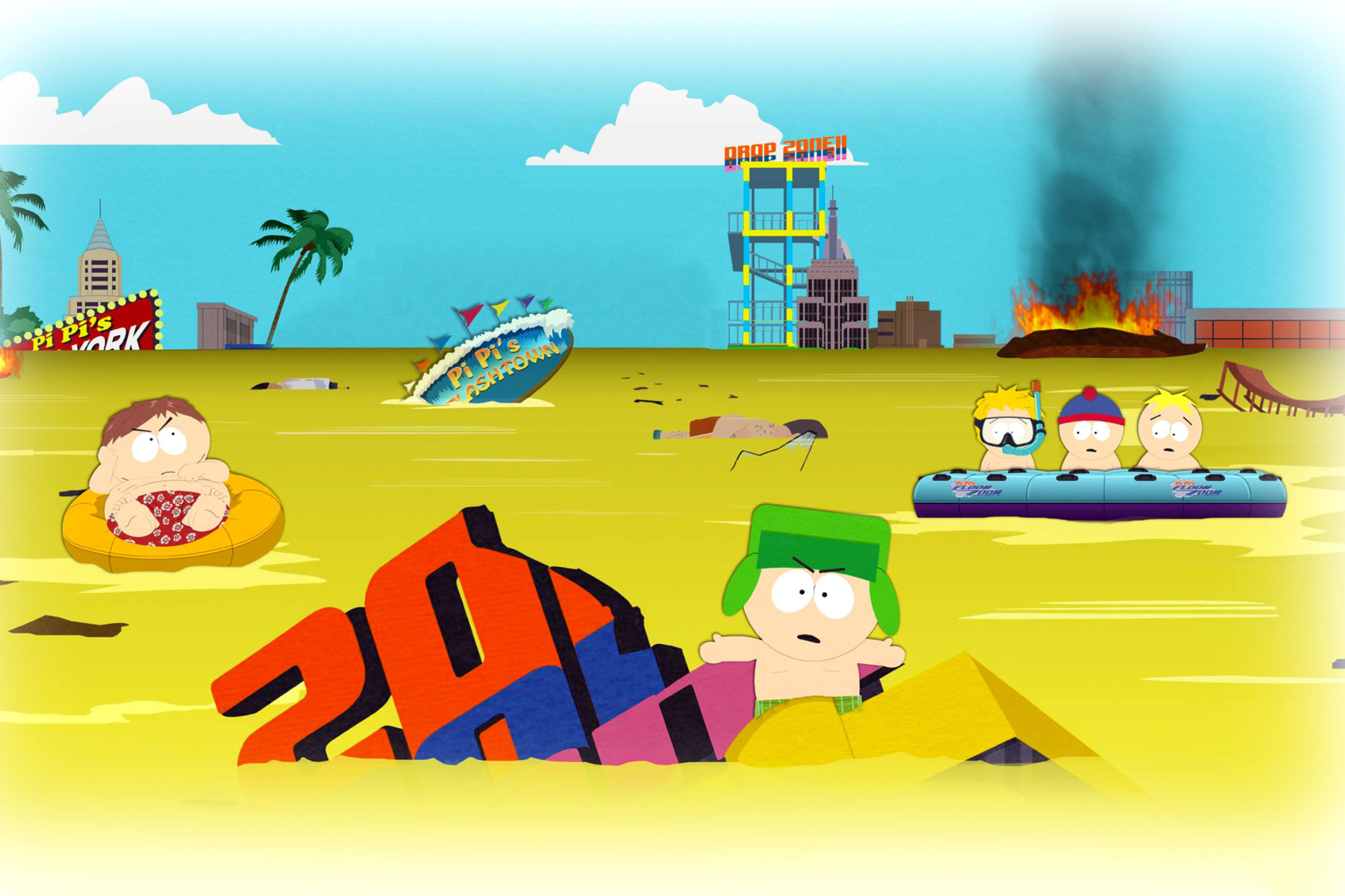 Fondo de pantalla South Park, Stan, Kyle, Eric Cartman, Kenny McCormick 2880x1920