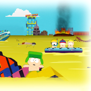 South Park, Stan, Kyle, Eric Cartman, Kenny McCormick sfondi gratuiti per iPad Air