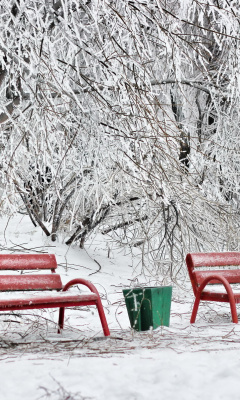 Benches in Snow screenshot #1 240x400