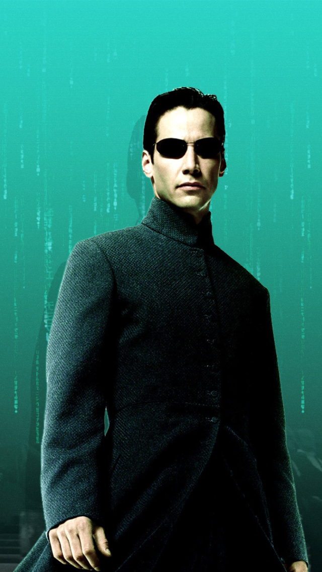 Fondo de pantalla Thomas Anderson Neo in Matrix 640x1136