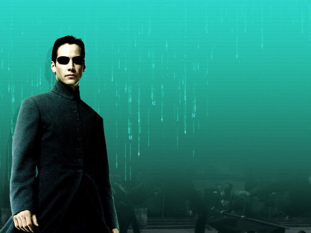 Thomas Anderson Neo in Matrix wallpaper 640x480