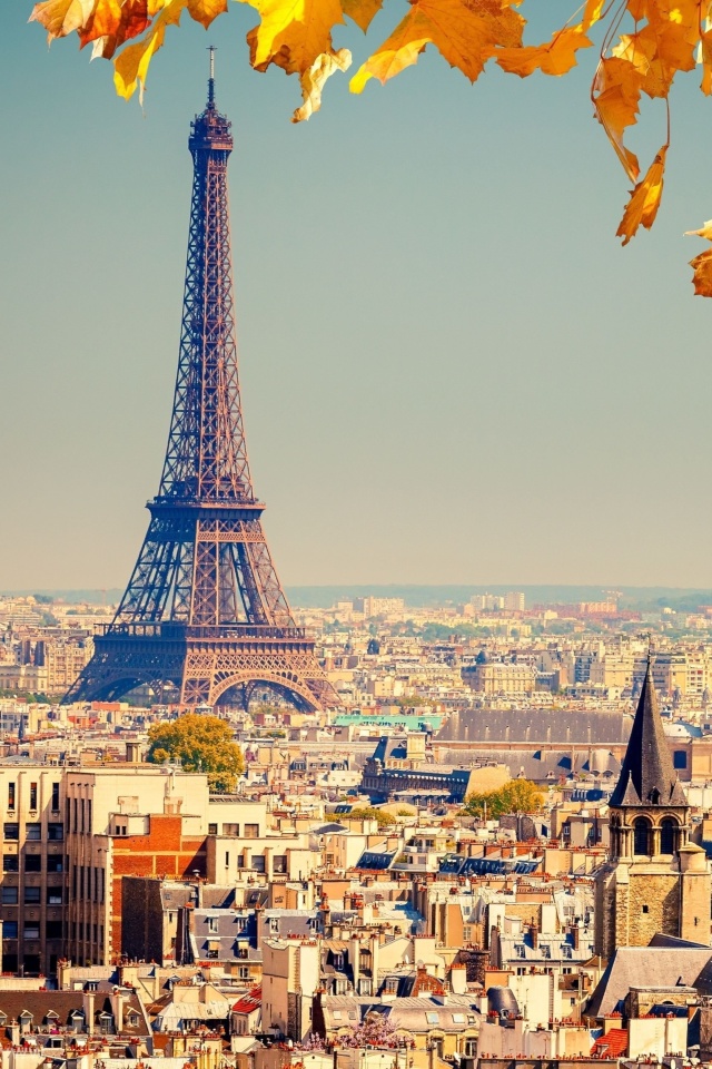 Das Eiffel Tower Paris Autumn Wallpaper 640x960