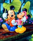 Обои Mickey And Minnie Mouse 128x160