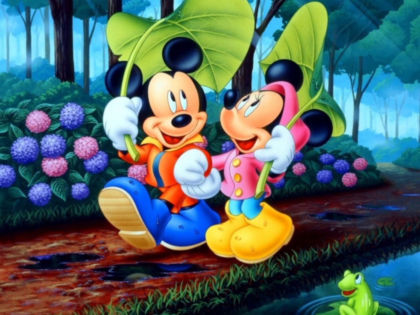 Обои Mickey And Minnie Mouse 1400x1050
