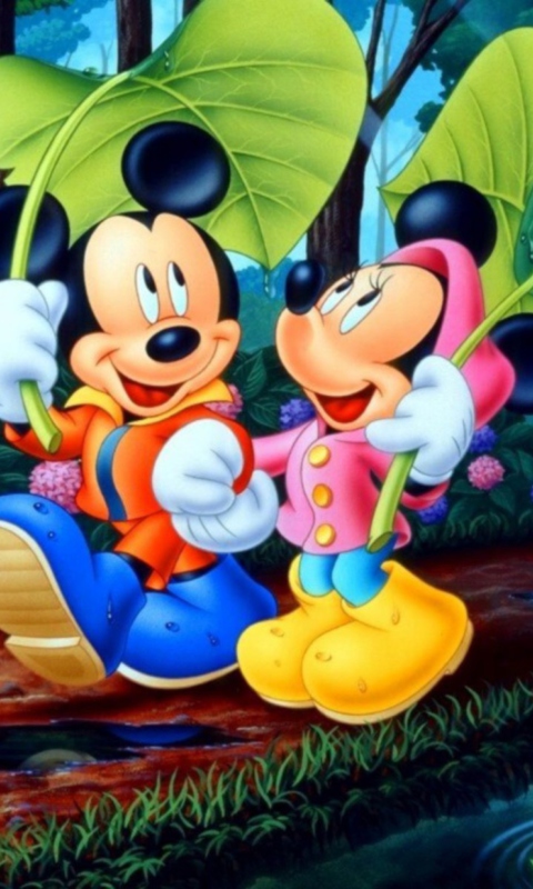 Das Mickey And Minnie Mouse Wallpaper 480x800