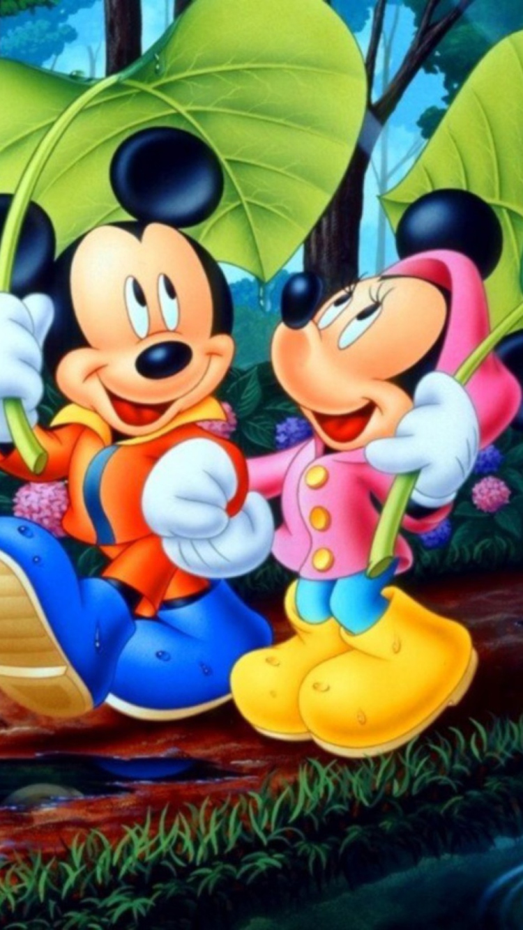 Mickey And Minnie Mouse wallpaper 750x1334