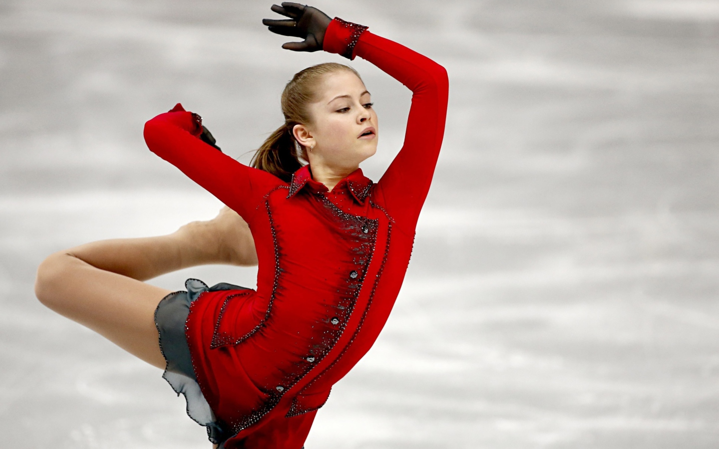 Das Yulia Lipnitskaya Champion In Sochi 2014 Winter Olympics Wallpaper 1440x900
