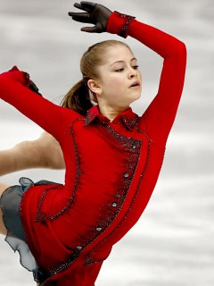 Das Yulia Lipnitskaya Champion In Sochi 2014 Winter Olympics Wallpaper 240x320