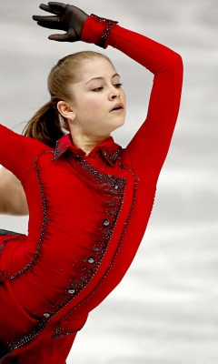 Yulia Lipnitskaya Champion In Sochi 2014 Winter Olympics wallpaper 240x400