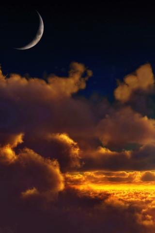 Over Clouds wallpaper 320x480