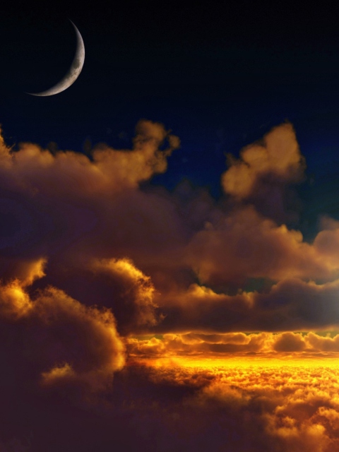 Over Clouds wallpaper 480x640
