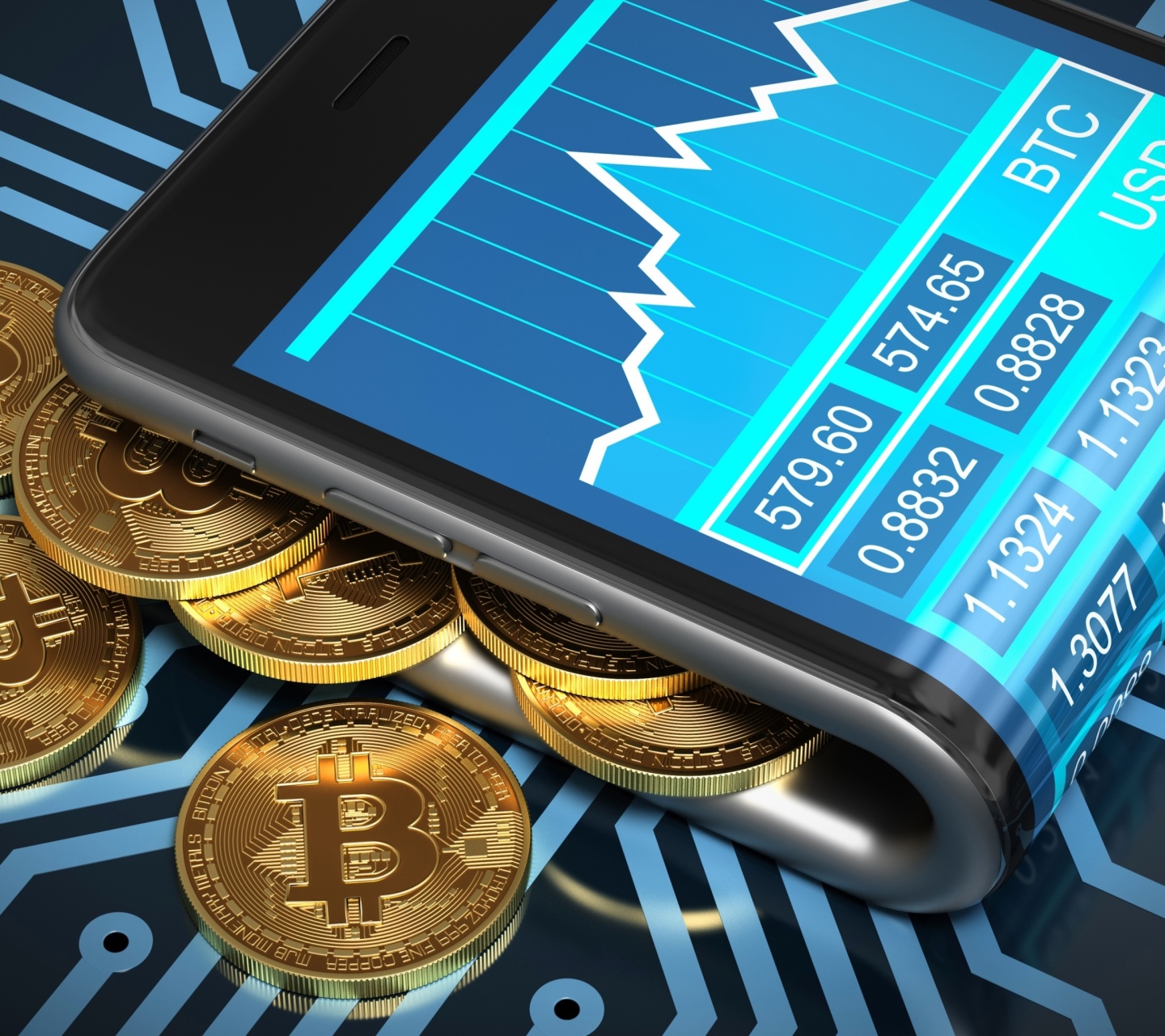 Fondo de pantalla Bitcoin Smartphone 1440x1280