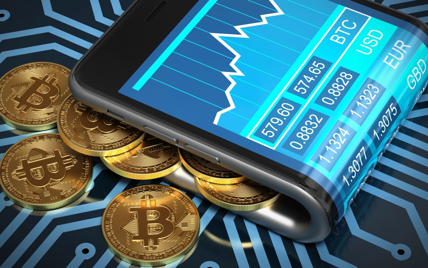 Fondo de pantalla Bitcoin Smartphone 1440x900