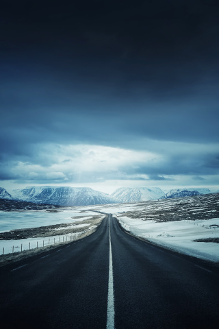 Icelands Ring Road wallpaper 320x480