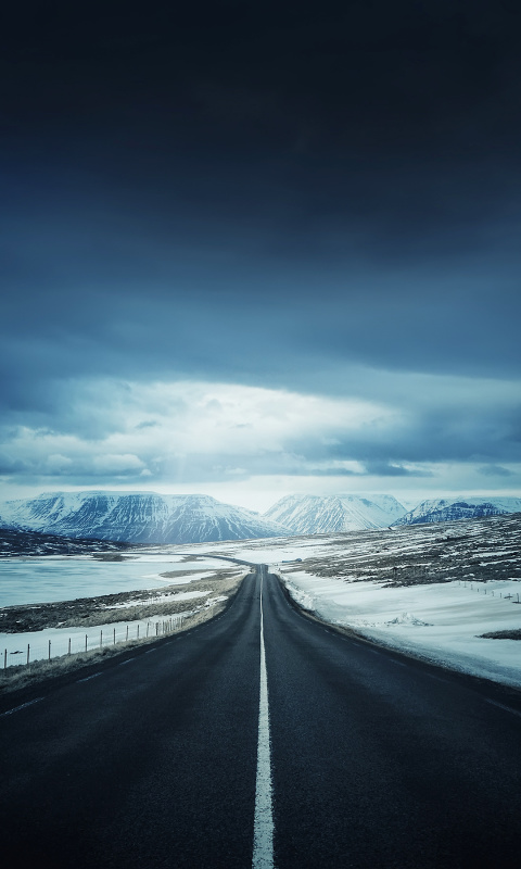 Fondo de pantalla Icelands Ring Road 480x800