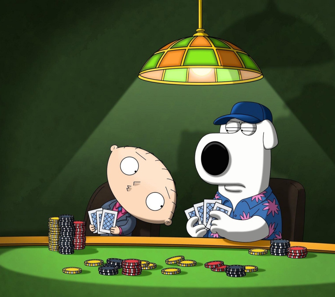 Das Family Guy Poker Wallpaper 1080x960