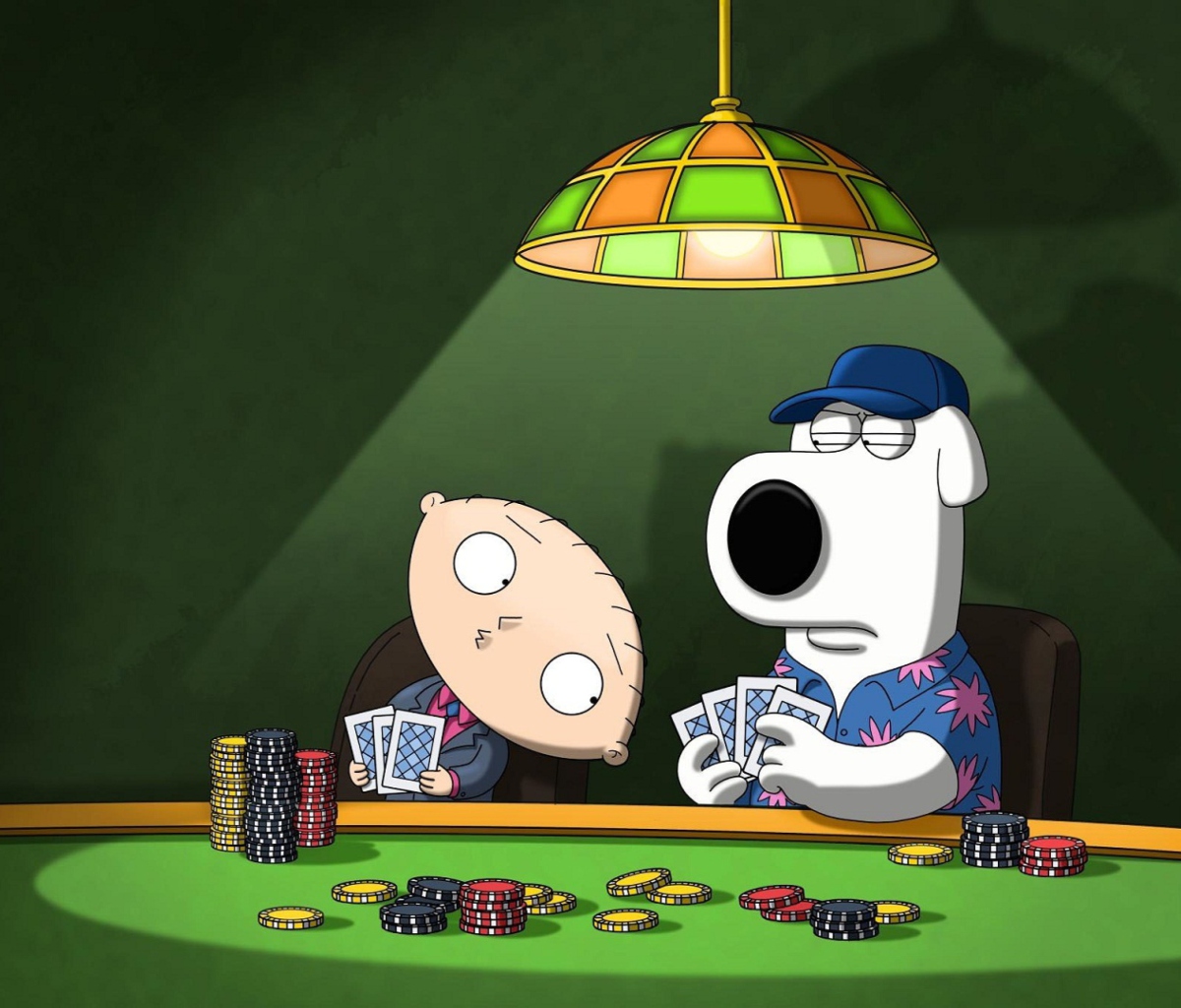 Das Family Guy Poker Wallpaper 1200x1024