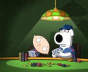 Das Family Guy Poker Wallpaper 176x144