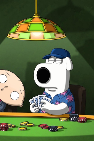 Das Family Guy Poker Wallpaper 320x480