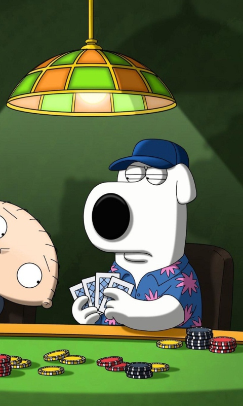 Fondo de pantalla Family Guy Poker 480x800