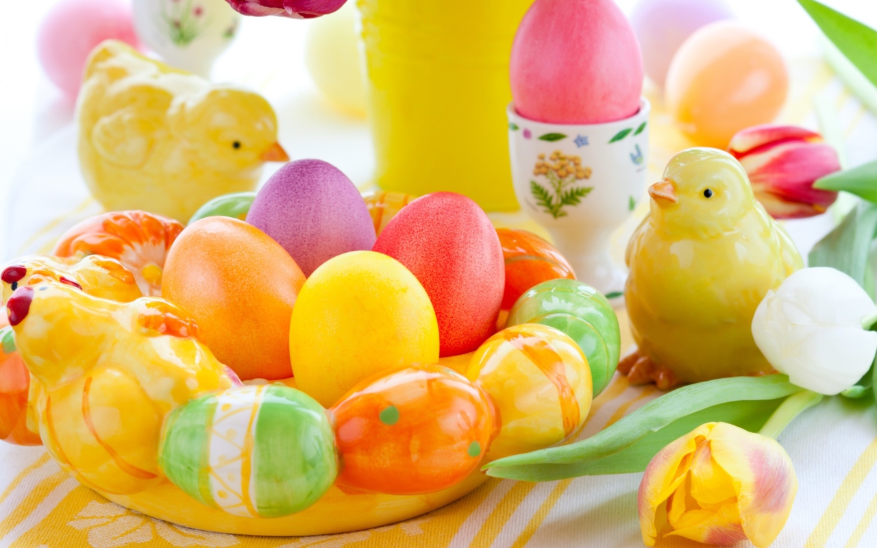 Das Colorful Easter Wallpaper 1280x800