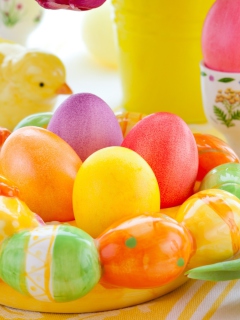 Das Colorful Easter Wallpaper 240x320