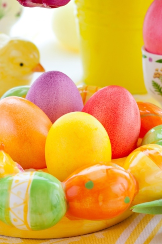 Das Colorful Easter Wallpaper 320x480