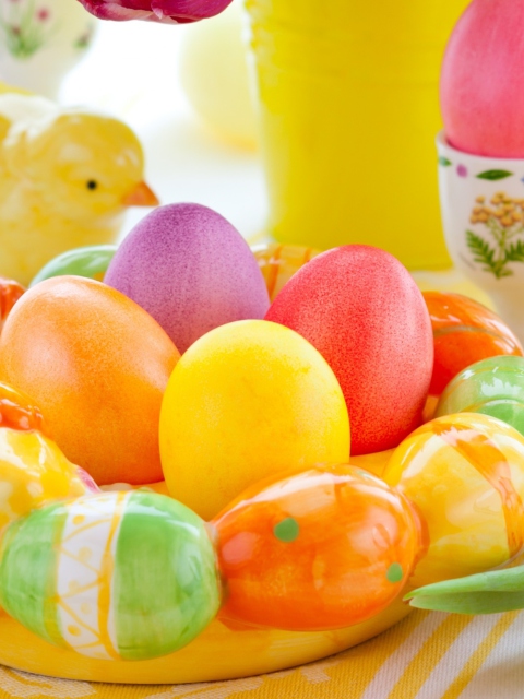 Das Colorful Easter Wallpaper 480x640
