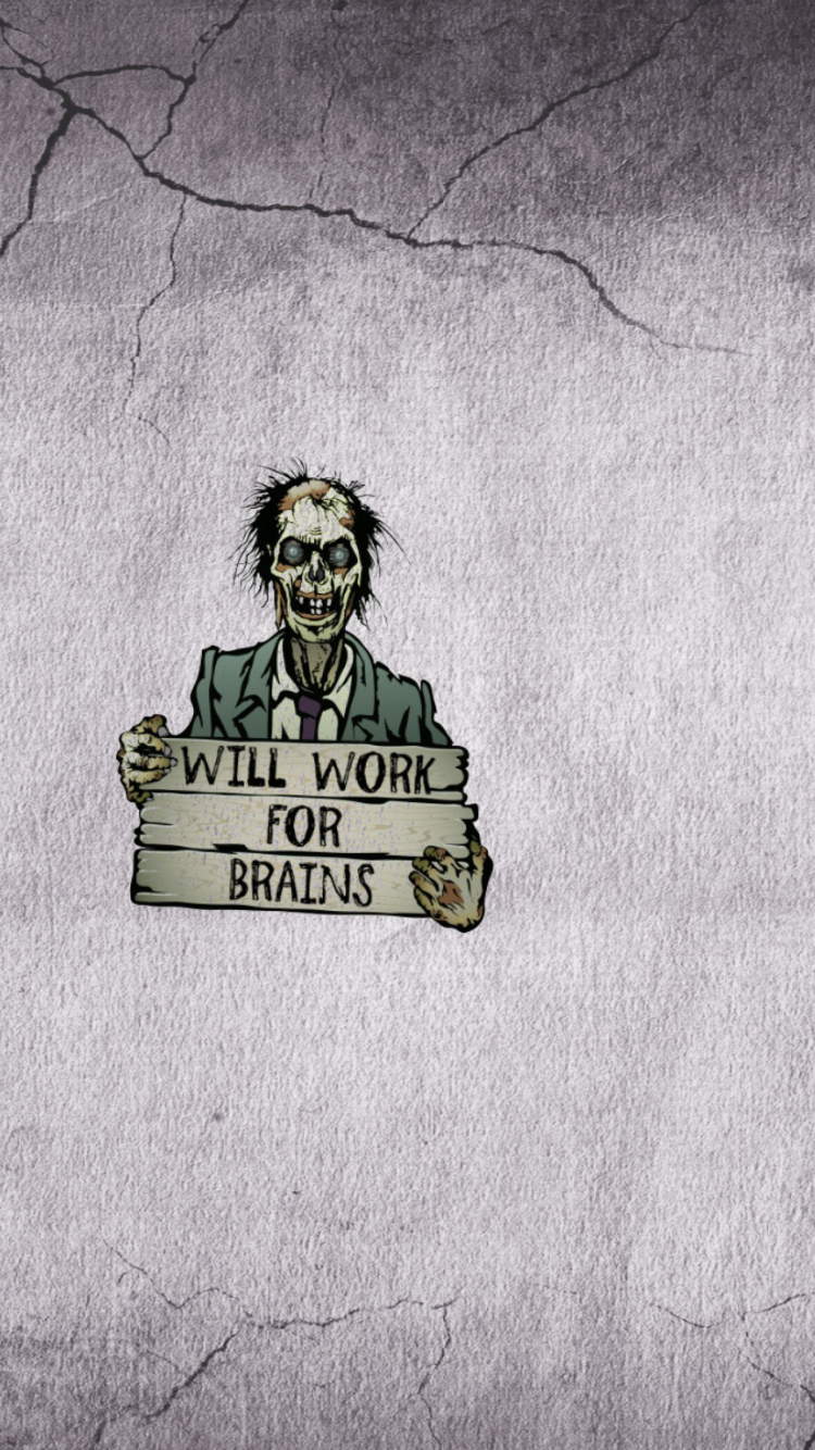 Fondo de pantalla Zombie's Work 750x1334