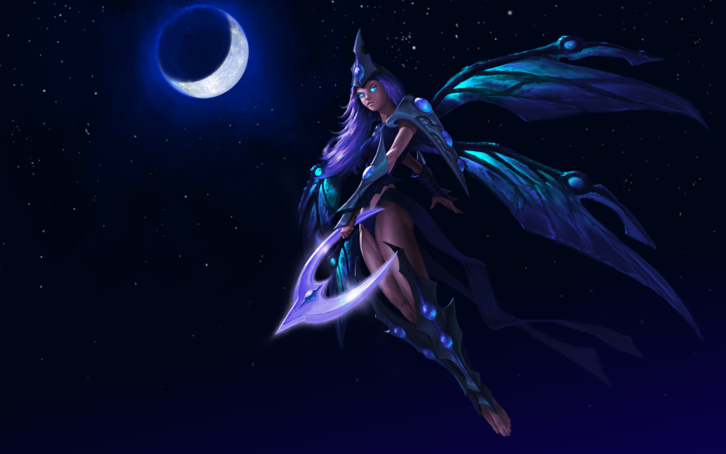 Das Anime Fairy Moon Queen Wallpaper 1440x900