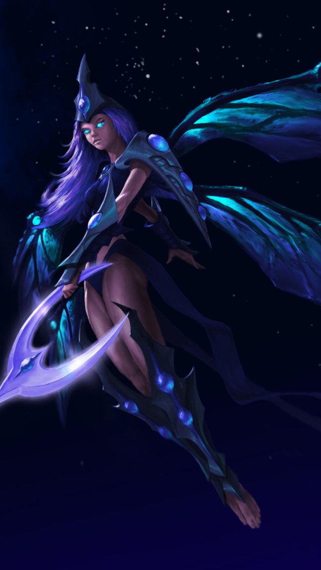 Anime Fairy Moon Queen wallpaper 640x1136