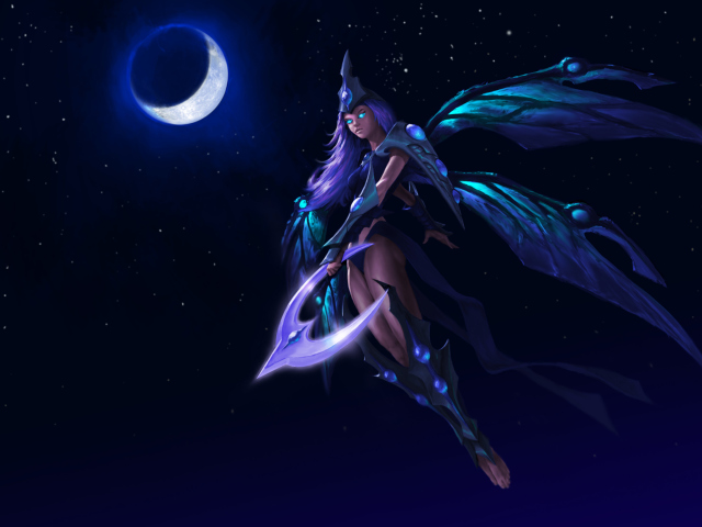 Das Anime Fairy Moon Queen Wallpaper 640x480