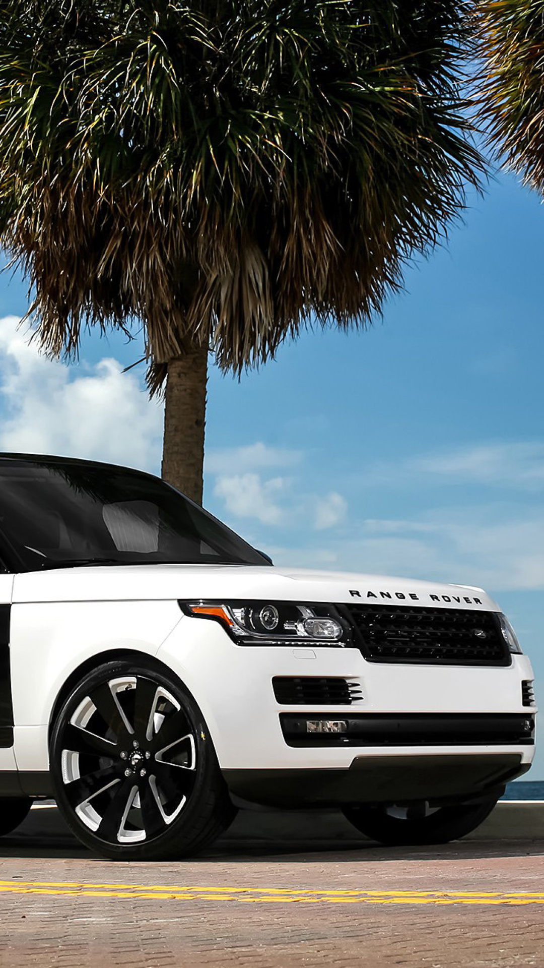 Fondo de pantalla Range Rover White 1080x1920