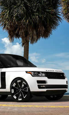 Das Range Rover White Wallpaper 240x400