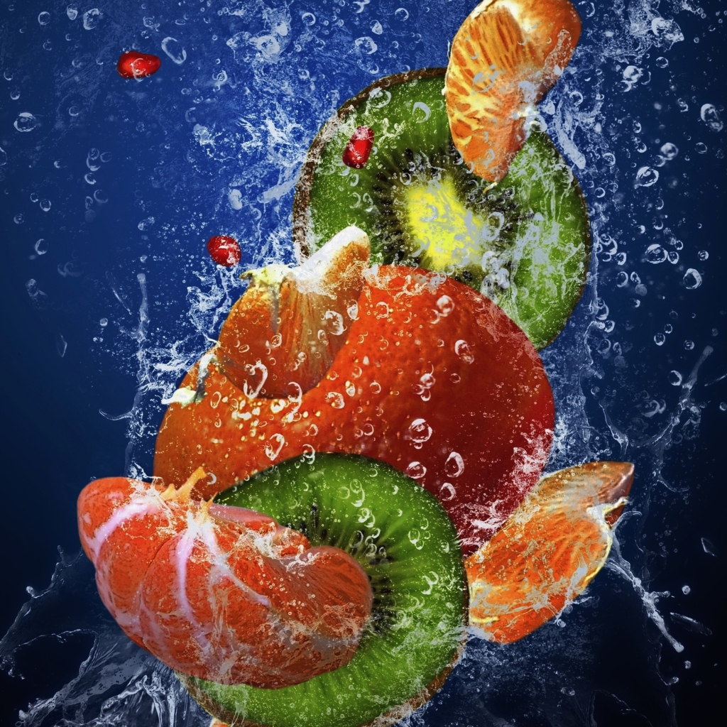 Das Fresh Fruit Cocktail Wallpaper 1024x1024