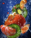 Fondo de pantalla Fresh Fruit Cocktail 128x160