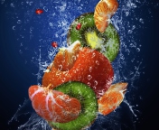 Das Fresh Fruit Cocktail Wallpaper 176x144