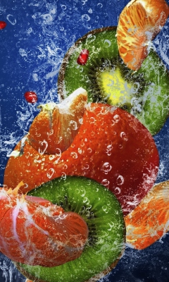 Das Fresh Fruit Cocktail Wallpaper 240x400
