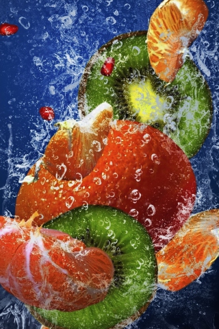 Das Fresh Fruit Cocktail Wallpaper 320x480