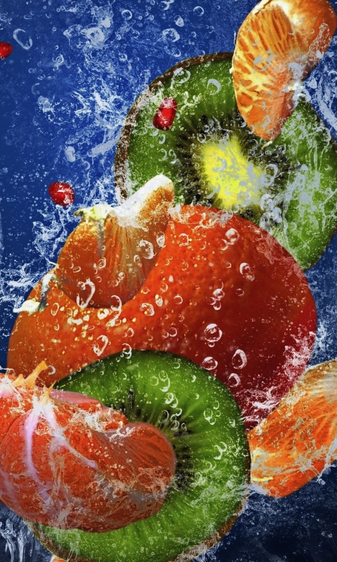 Das Fresh Fruit Cocktail Wallpaper 480x800