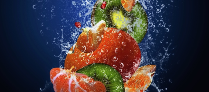 Fresh Fruit Cocktail wallpaper 720x320