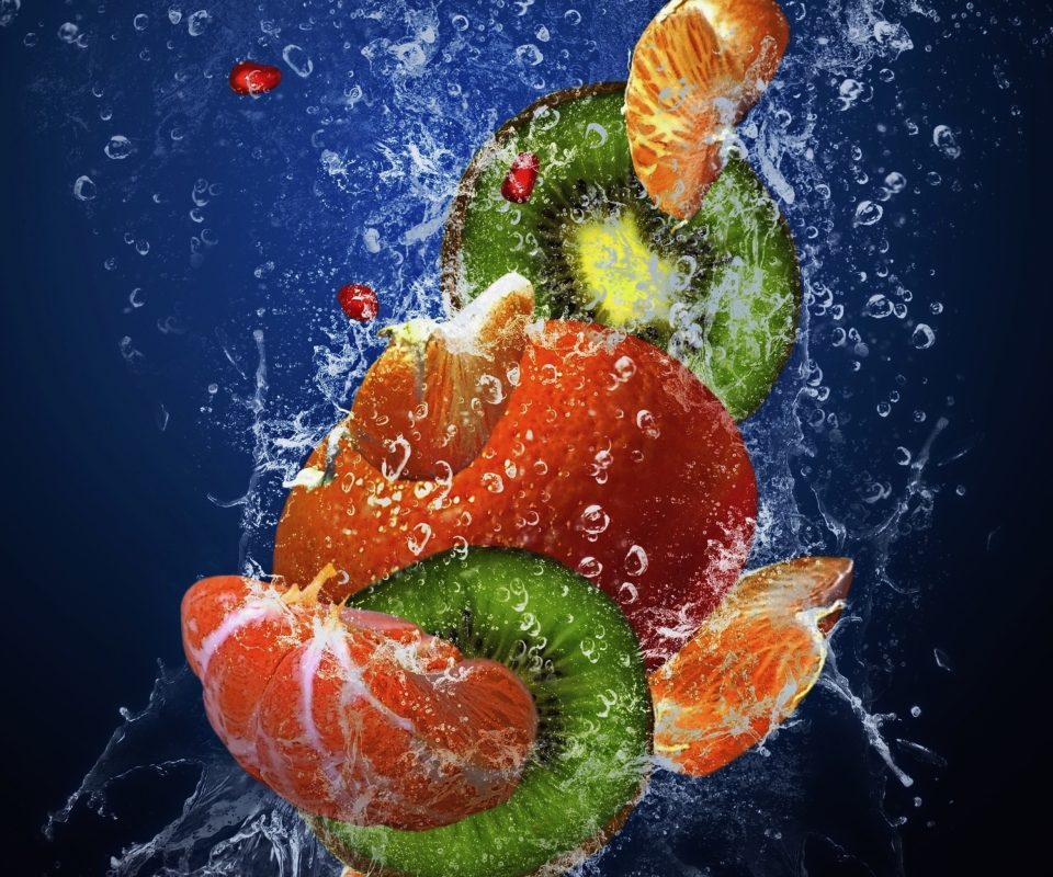 Обои Fresh Fruit Cocktail 960x800