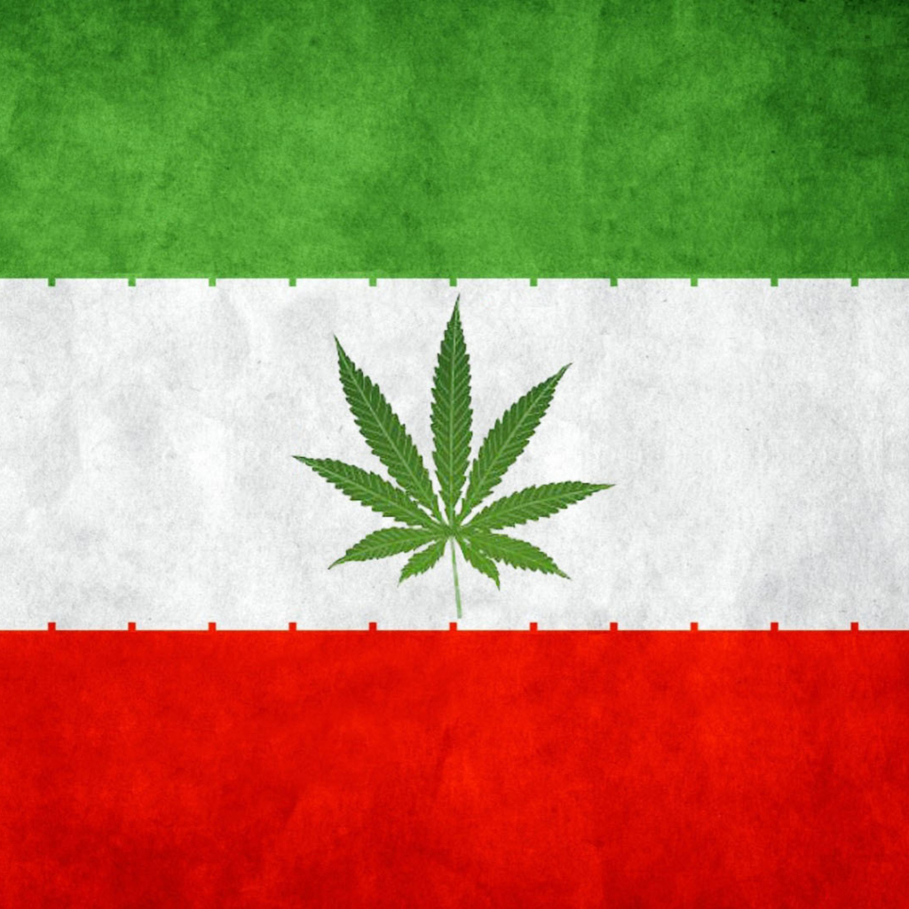 Обои Iran Weeds Flag 1024x1024